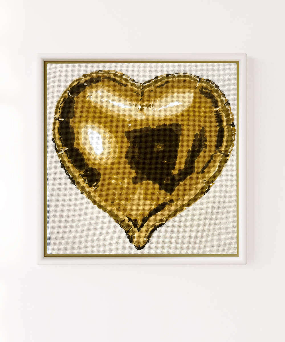 Gold Heart Balloon