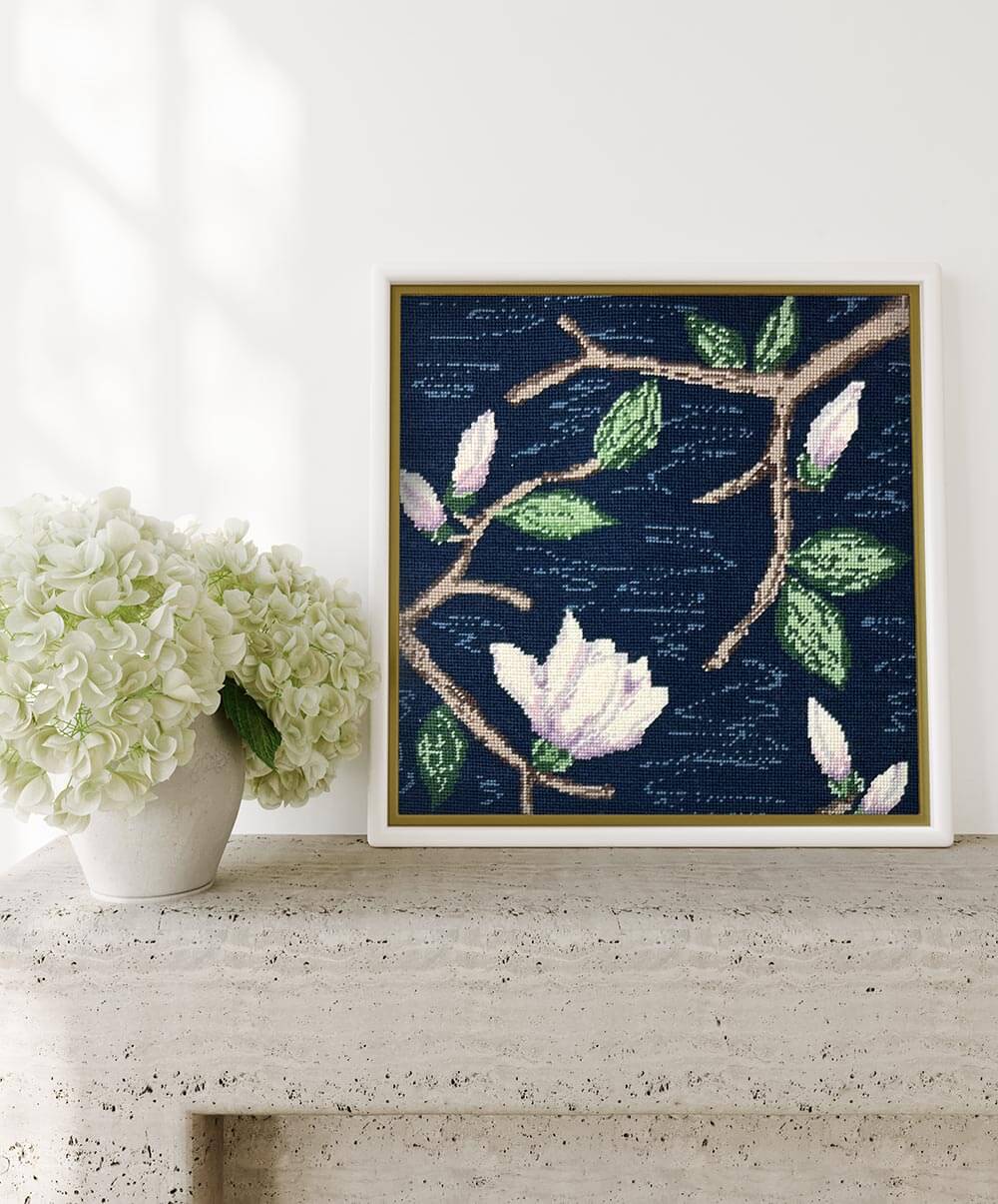 Magnolia on Navy